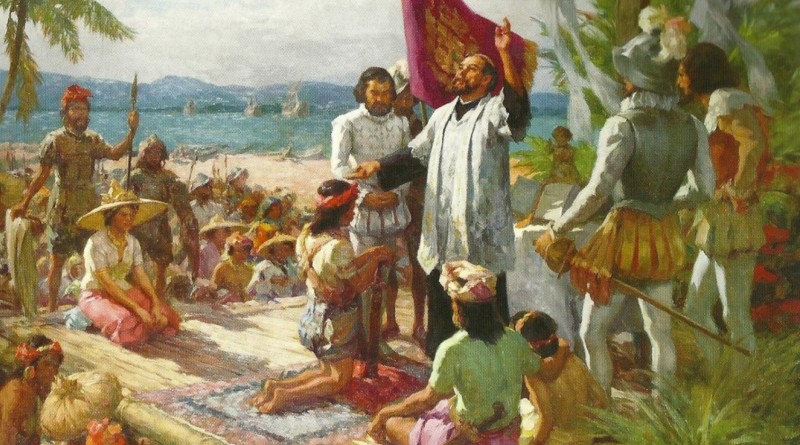 "The first baptism in the Philippines" by Fernando Amorsolo