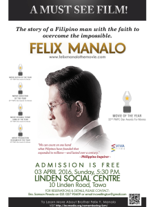 Felix Manalo Movie