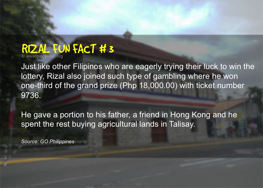 Rizal Fun Fact No 03 - Pinoy Stop